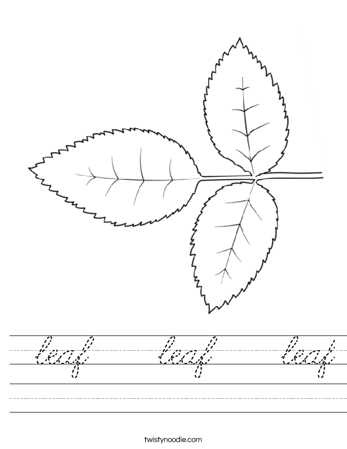  leaf    leaf    leaf Worksheet