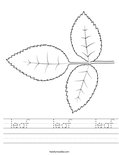  leaf    leaf    leaf Worksheet