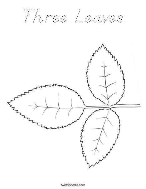 Rose Leaves Coloring Page