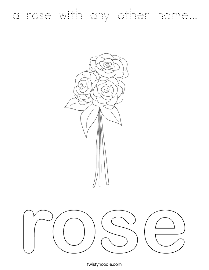 a rose with any other name... Coloring Page