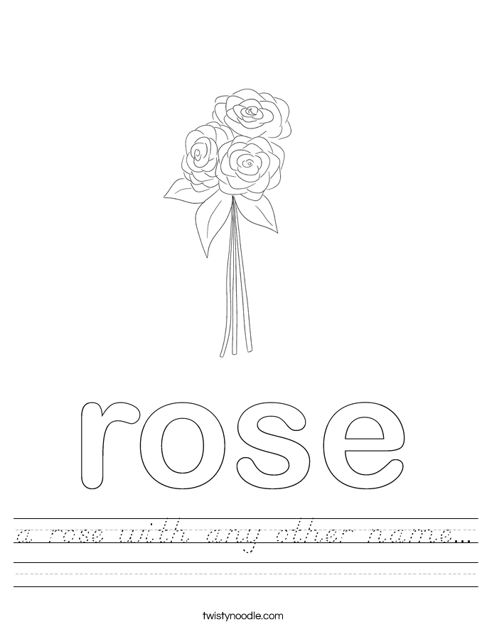 a rose with any other name... Worksheet