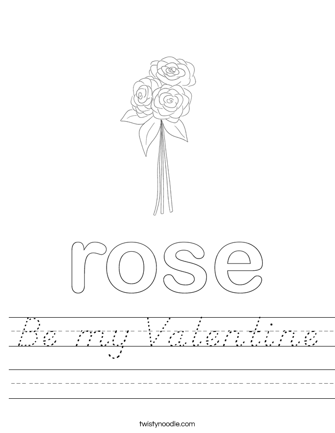 Be my Valentine Worksheet