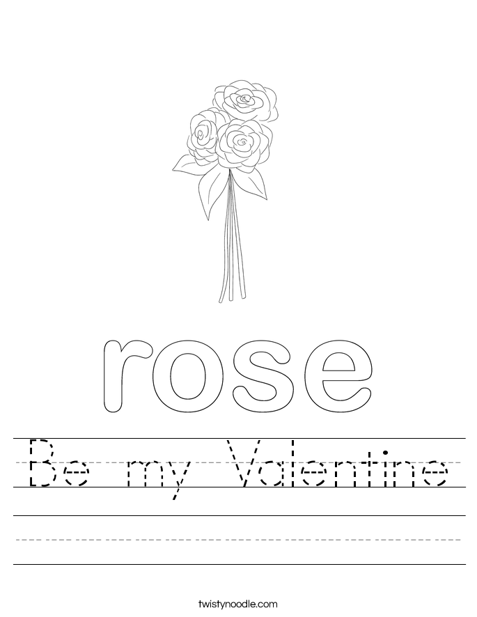 Be my Valentine Worksheet