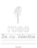 Be my Valentine Worksheet
