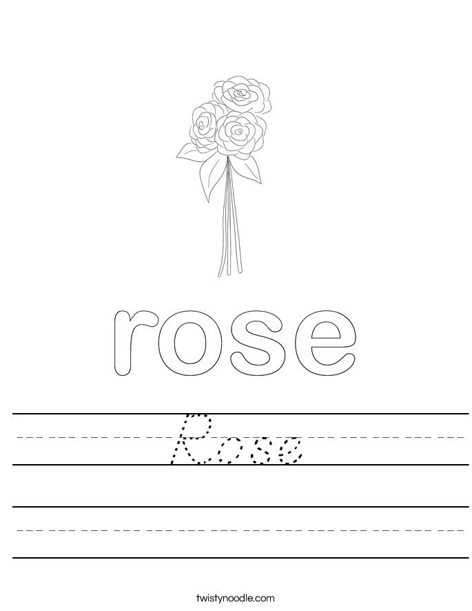 Rose Worksheet