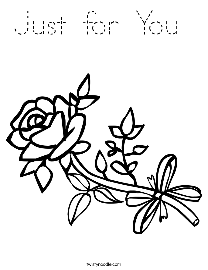 Just for You  Coloring Page