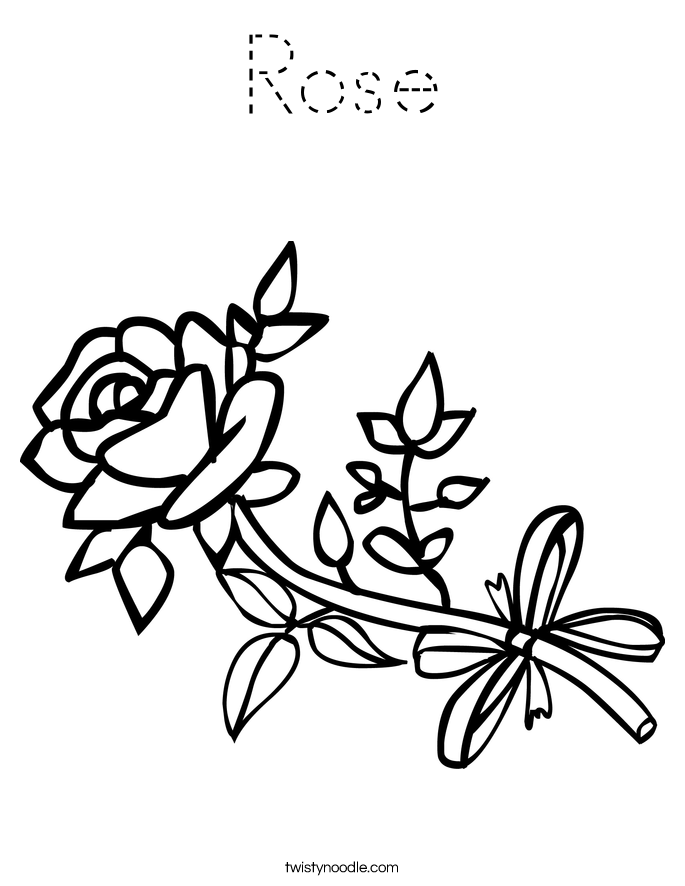 Rose Coloring Page