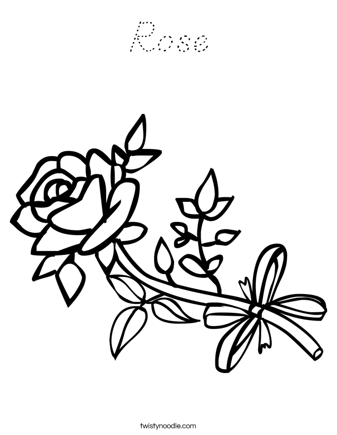 Rose Coloring Page