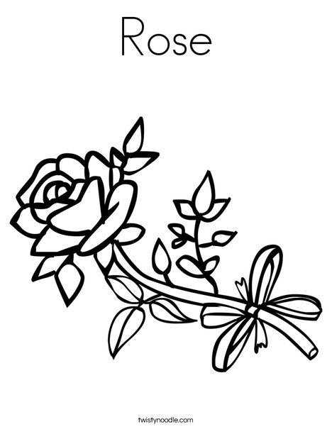 Rose Coloring Page - Twisty Noodle