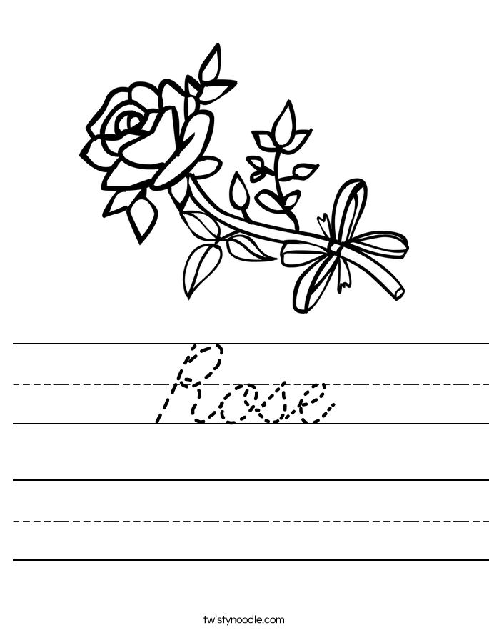 Rose Worksheet