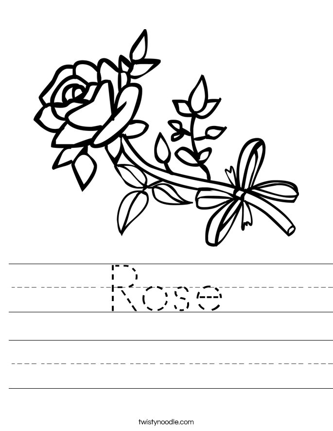Rose Worksheet