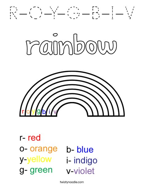 ROYGBIV Coloring Page