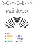 R-O-Y-G-B-I-V Coloring Page