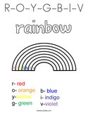R-O-Y-G-B-I-V Coloring Page