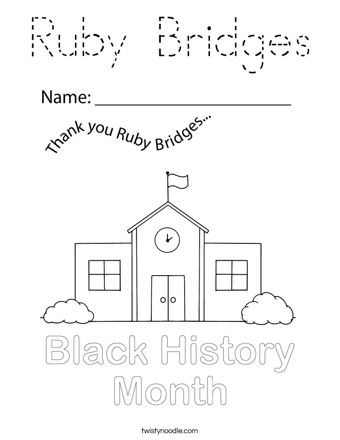 Ruby Bridges Coloring Page