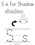 S is for Shadow Coloring Page