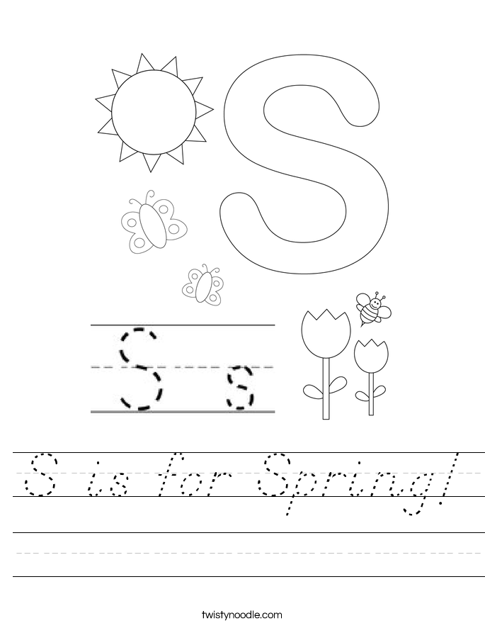 S is for Spring! Worksheet
