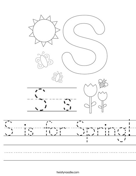 S is for Spring! Worksheet