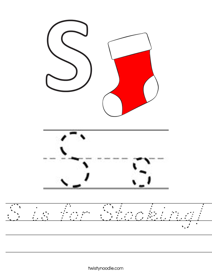 S is for Stocking! Worksheet