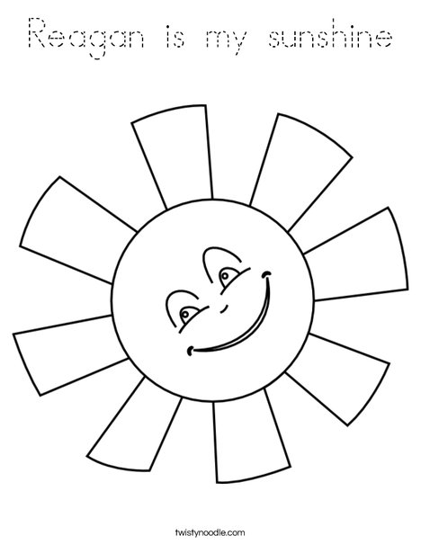 S is for Sun Coloring Page