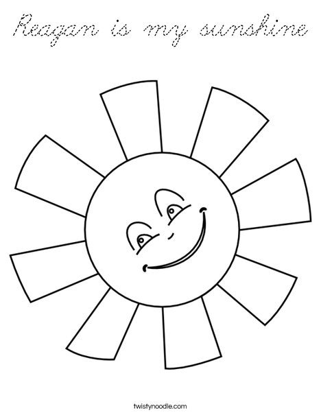 S is for Sun Coloring Page