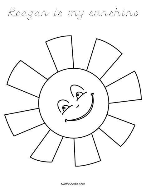 S is for Sun Coloring Page
