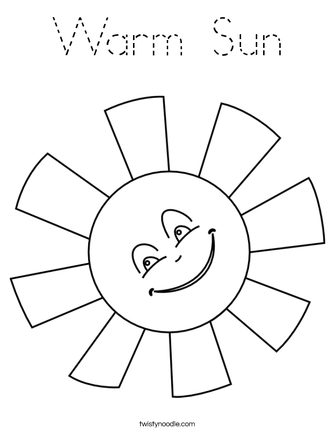 Warm Sun Coloring Page
