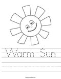 Warm Sun Worksheet