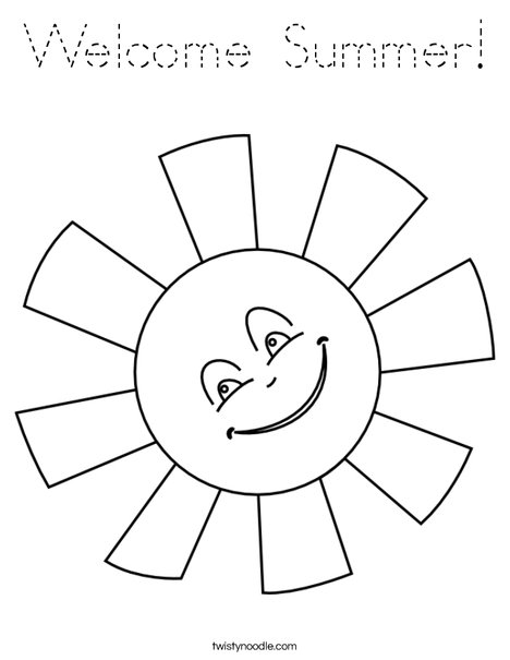 S is for Sun Coloring Page