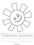 Welcome Summer! Worksheet