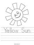 Yellow Sun Worksheet