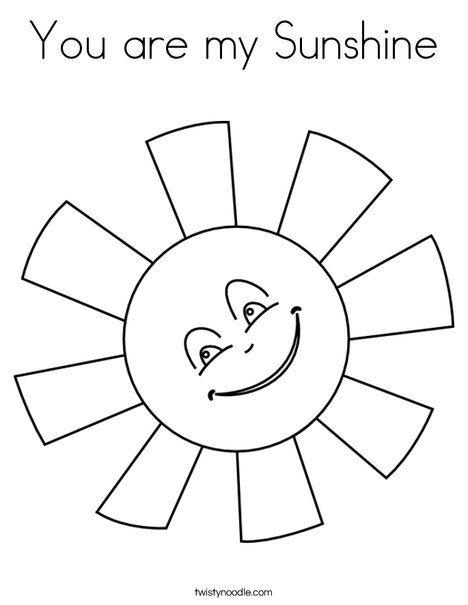 S is for Sun Coloring Page