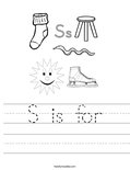 S is for Worksheet
