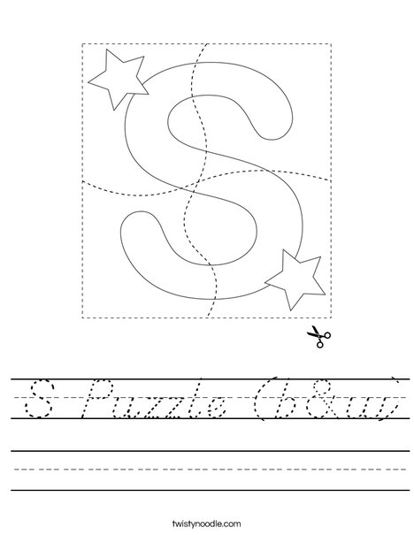 S Puzzle (b&w) Worksheet