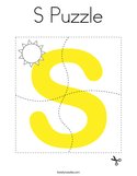 S Puzzle Coloring Page