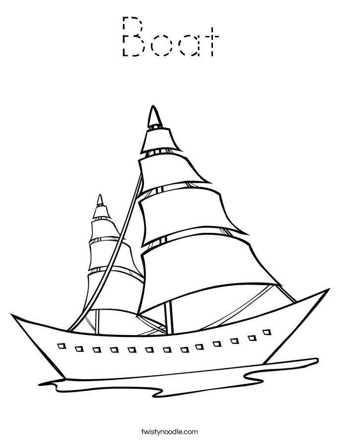 Boat Coloring Page
