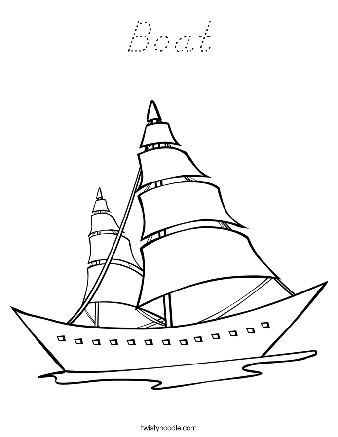 Boat Coloring Page
