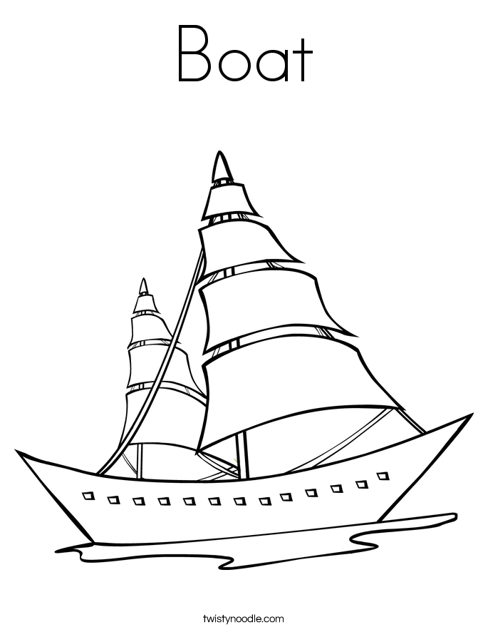 Boat Coloring Page