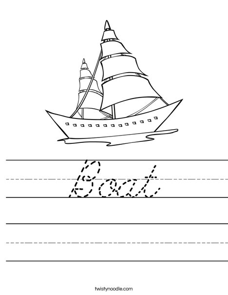 Sailboat Worksheet