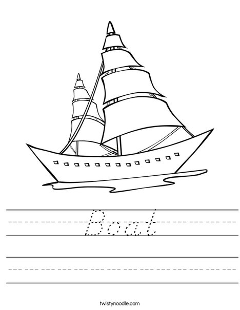 Sailboat Worksheet