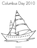 Columbus Day 2010 Coloring Page