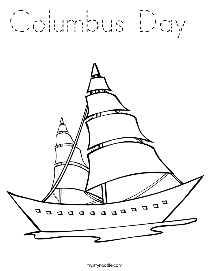 Columbus Day  Coloring Page