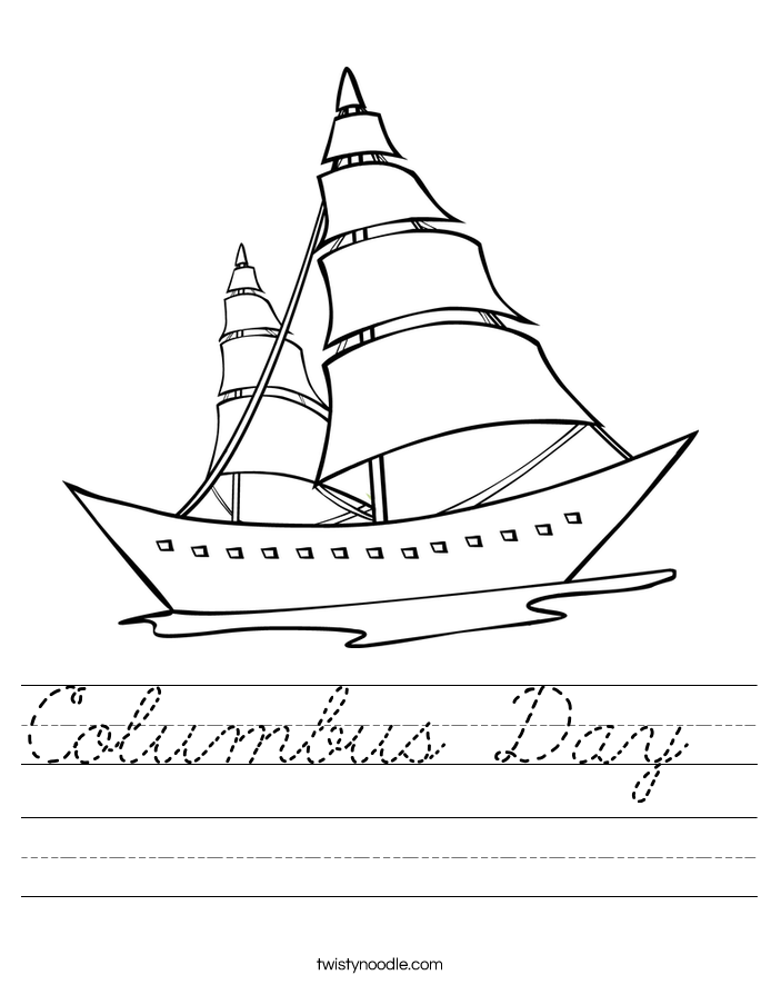 Columbus Day  Worksheet