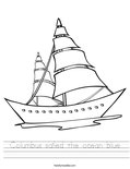 Columbus sailed the ocean blue Worksheet