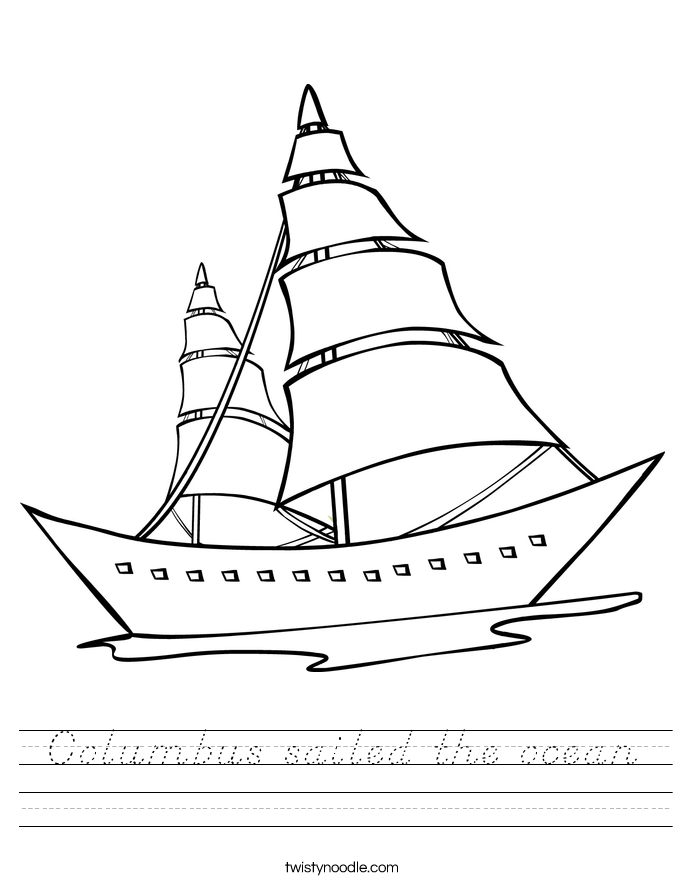 Columbus sailed the ocean Worksheet