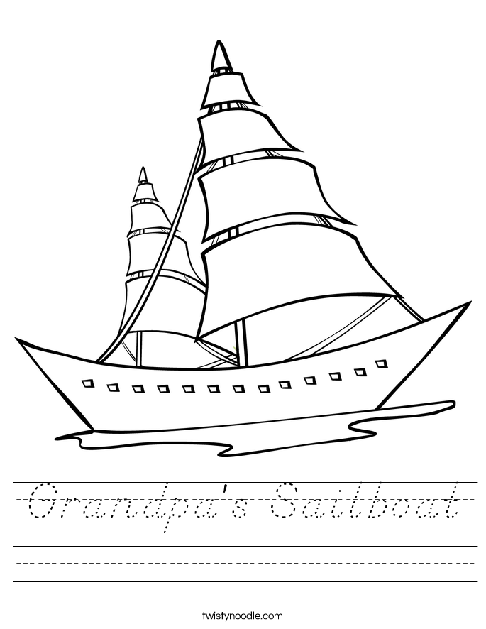 Grandpa's Sailboat Worksheet