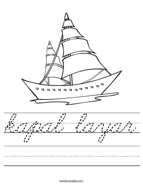 Sailboat Worksheet