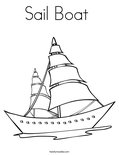 Sail Boat  Coloring Page