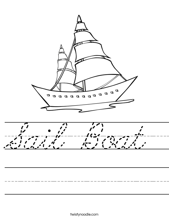 Sail Boat  Worksheet