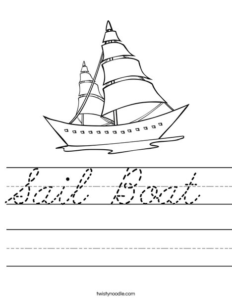 Sailboat Worksheet